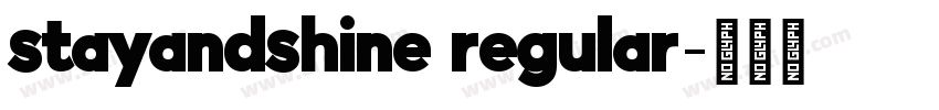 stayandshine regular字体转换 stayandshine regular字体转换
